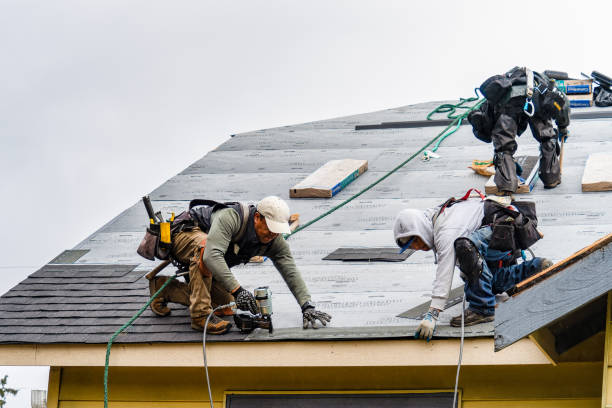 Professional Gutter Installation technician working in Balsam Grove, NC
